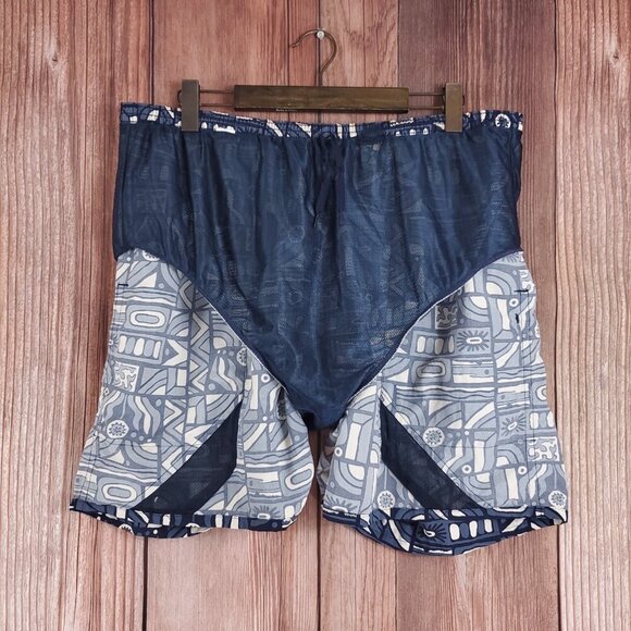 *FLAW* Patagonia Netplus Shells Mens XXL Baggies Shorts New Vision Navy Blue - Picture 4 of 12